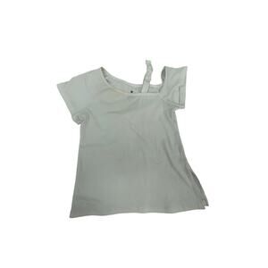 One Step Up Girls White Cold Shoulder Short Sleeve Top Youth Size Small 7/8
